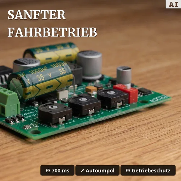 Analoge Pendelzugsteuerung 5 A für Spur-G mit Anfahr- und Bremsverzögerung ML-Train 84003018 - Sanfter Fahrbetrieb