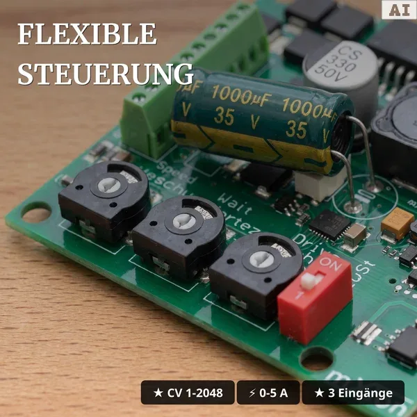 Analoge Pendelzugsteuerung 5 A für Spur-G mit Anfahr- und Bremsverzögerung ML-Train 84003018 - Flexible Steuerung