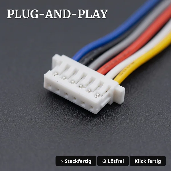 Weichenantriebskabel 6-polig 30 cm – Anschlusskabel für ML-Train Weichenantrieb Spur G 84004106 - Plug-and-Play
