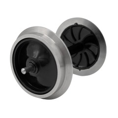 2x Vollradsatz aus Edelstahl 35 mm für Piko Spur-G ML-Train 88361656 - Abgestimmte Dimension für Piko Spur-G Fahrzeuge
