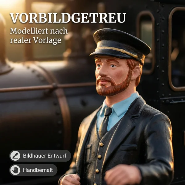 Lokführer DR/HSB Dampflok stehend, lehnend rechts ML-Train 88500800 - Authentische Modellierung nach Vorbild