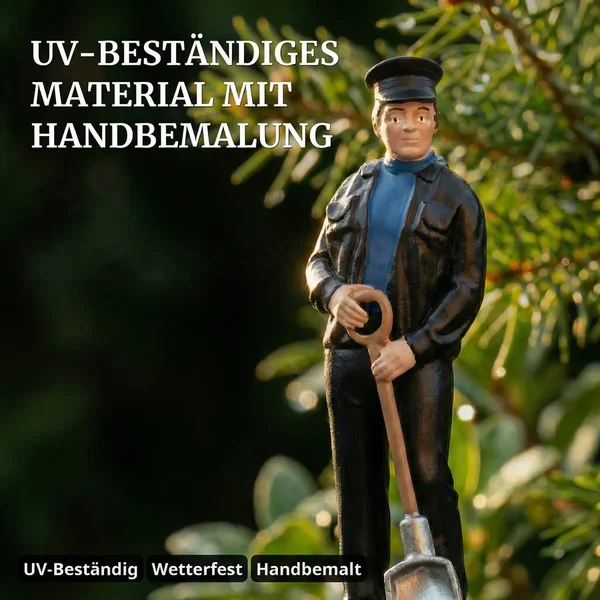 ML-Train Heizerfigur Manuel DR/HSB mit Kohleschaufel – Spur G, wetterfest, handbemalt, UV-beständig - UV-Schutz & Handveredelung