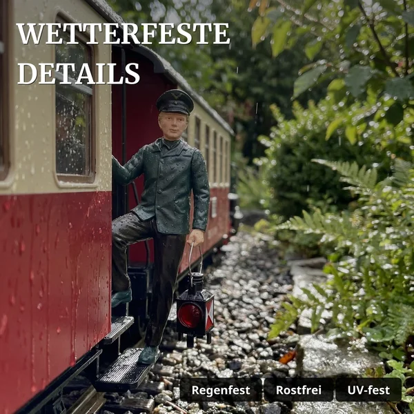 ML-Train Rangierer Markus DR/HSB Spur G – Figur mit beweglichen Armen - Wetterfeste Details