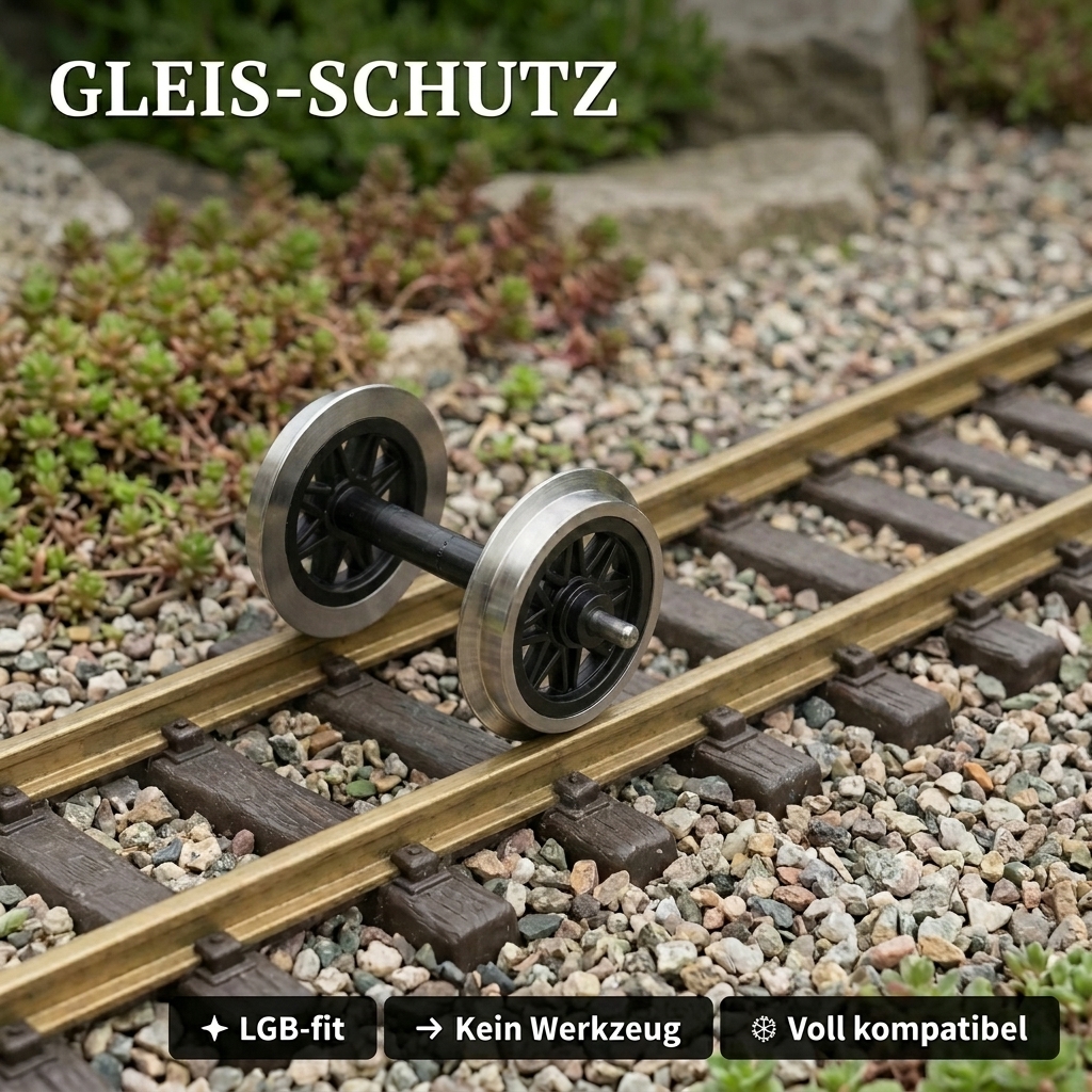 V-Speichen Radsatz aus Edelstahl 31 mm Spur G ML-Train 88671141 - Gleis-Schutz