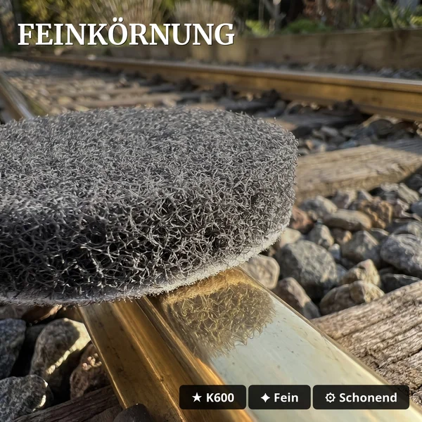 Polier-Pad grau 2er-Set, Ersatzteil für Mess- und Polier-Güterwagen Spur G ML-Train 889190815 - Feinkörnung