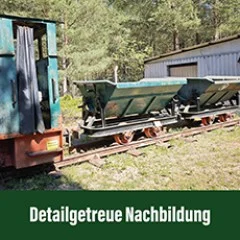 Kipplore Grubenhunt Feldbahnwagen grün Spur-G als Bausatz ML-Train 88919230 - 