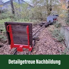 Drehschemel-Lore ungebremst Feldbahnwagen Spur-G als Bausatz ML-Train 88919260 - Realistische Gestaltung