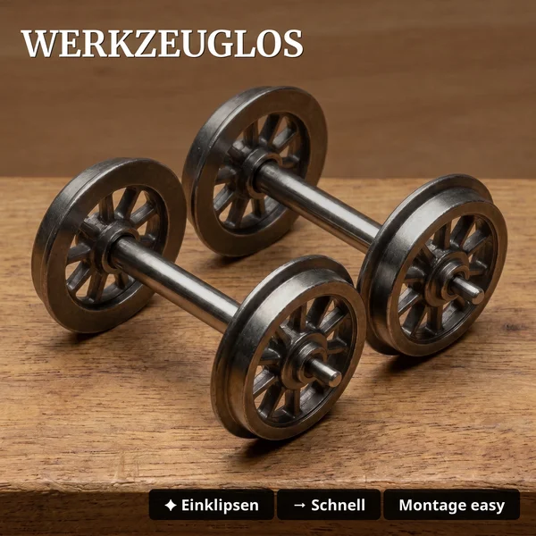 4x Metall-Speichenradsatz 31 mm für Spur G ML-Train 88999440 - Werkzeuglos