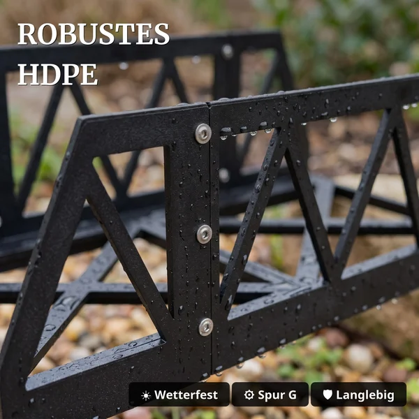 Brücke Startset aus stabilem HDPE-Kunststoff, erweiterbar, Spur G Gartenbahn ML-Train 97100000 - Robustes HDPE