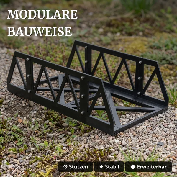Brücke Startset aus stabilem HDPE-Kunststoff, erweiterbar, Spur G Gartenbahn ML-Train 97100000 - Modulare Bauweise