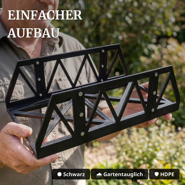 Brücke Startset aus stabilem HDPE-Kunststoff, erweiterbar, Spur G Gartenbahn ML-Train 97100000 - Einfacher Aufbau