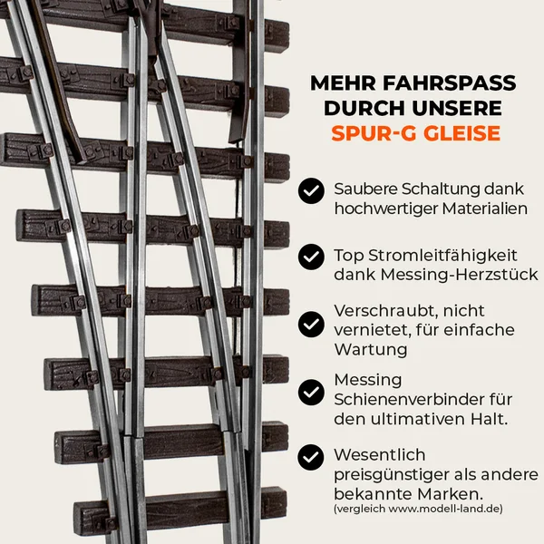 Weiche rechts R3 vernickelt R 120 cm mit Verbindern_auswahl2