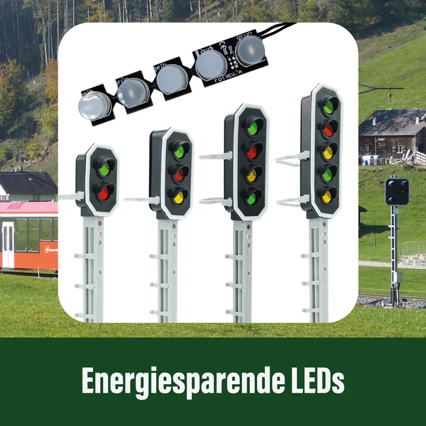 Lichtsignal Typ L 3-fach RhB für Spur G analog / digital mit Decoder ML-Train 83804607_auswahl10