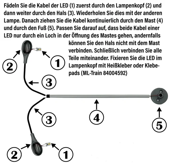 3x Lampe Leipziger Tropfen 2-armig für LGB-Anlagen Spur-G ML-Train 83802144_auswahl16