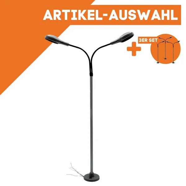 Lampe Leipziger Tropfen 2-armig für LGB-Anlagen Spur-G ML-Train