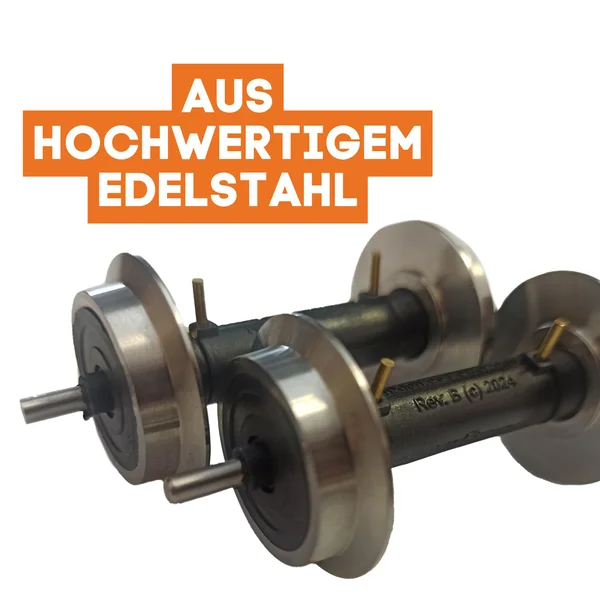 2x Edelstahl Radsatz für Feldbahnloren Lauffläche: 26mm ML-Train 88919475_auswahl4