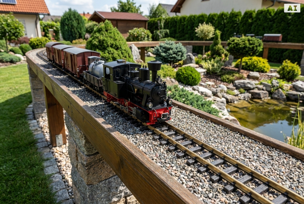 Unterschiede bei Gartenbahn Gleisen: Code 332 vs Code 250 – Detailansicht