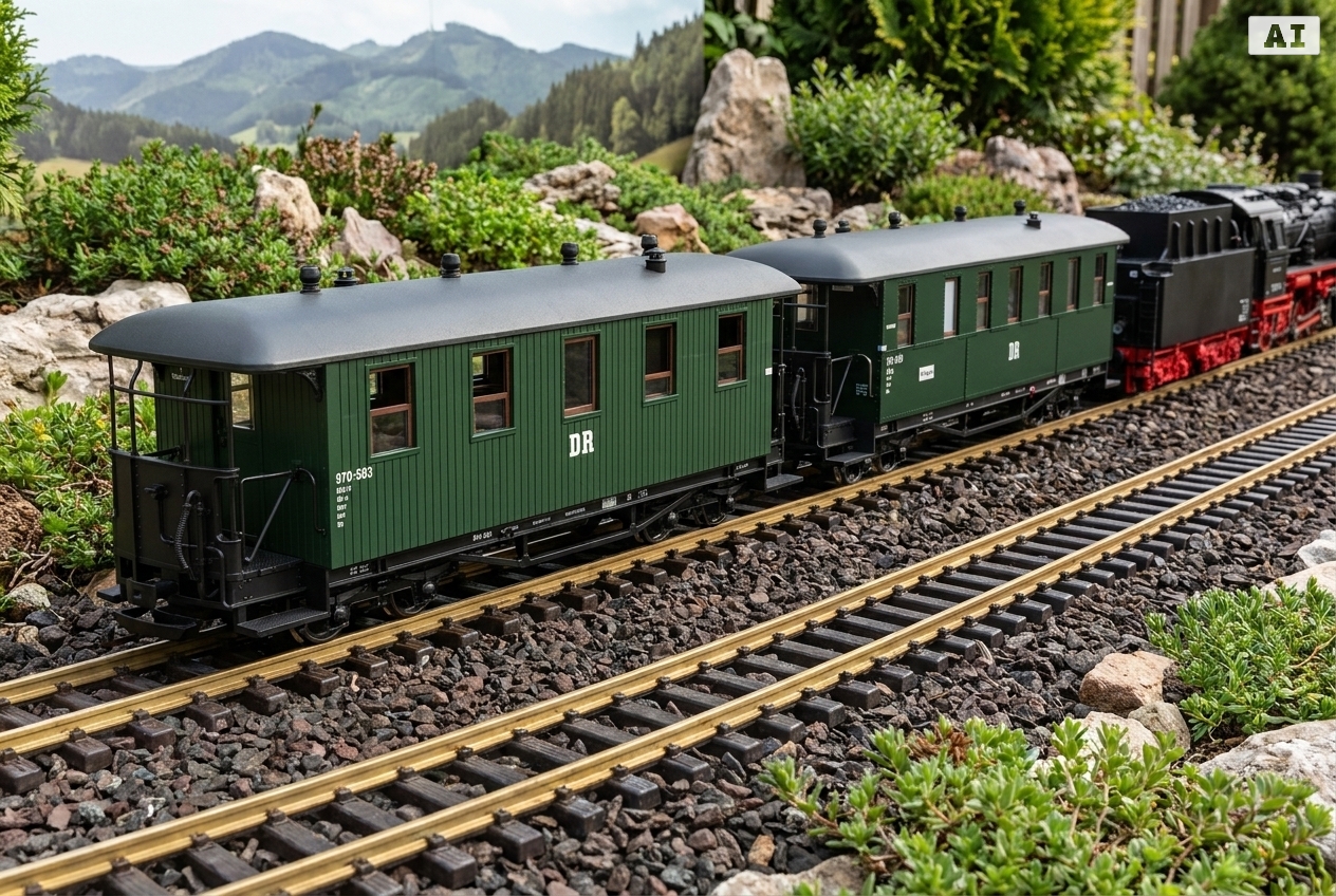 Welche Epoche passt zu einem 7 Fenster Personenwagen Spur G – Detailansicht