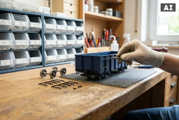Blauer packwagen spur g vorbildgetreu nachrüsten – Detailansicht