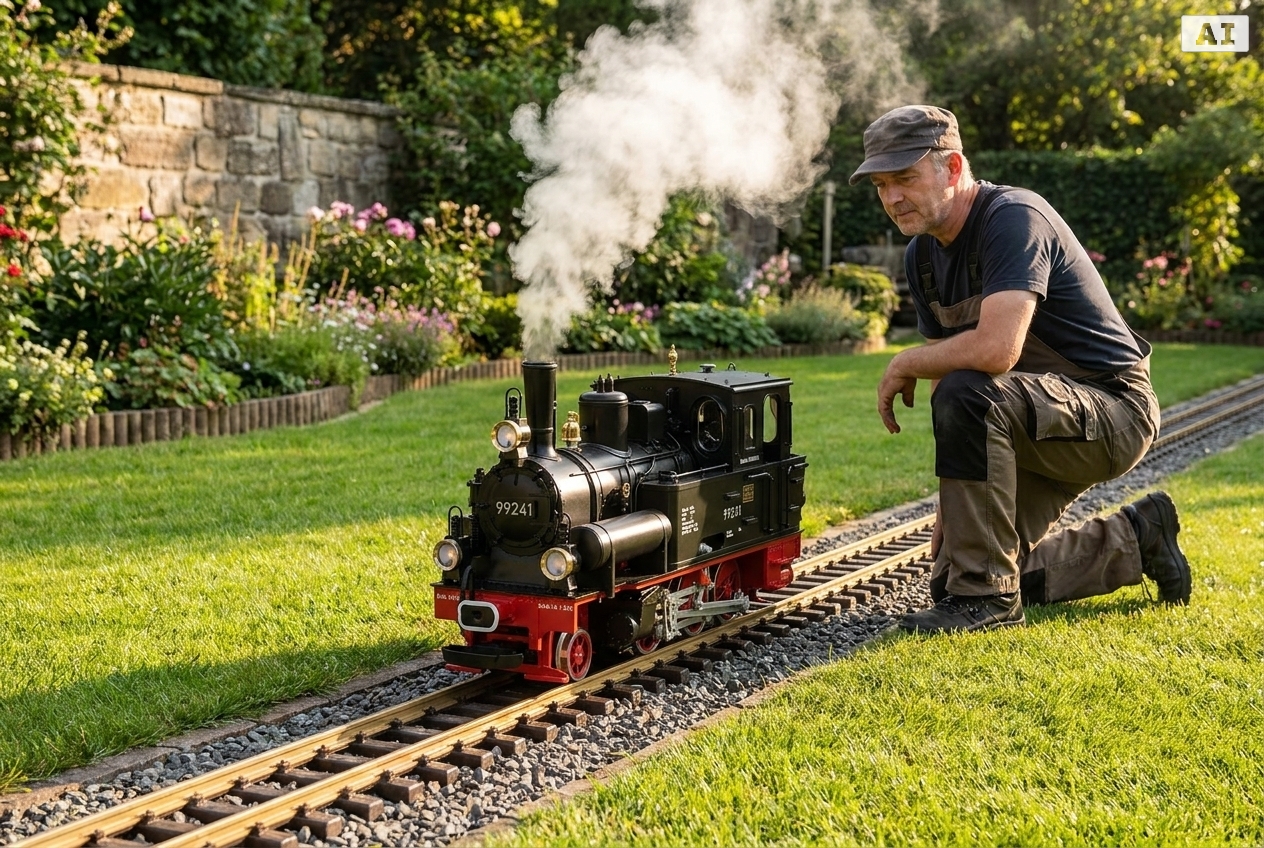 Wie viel wasser füllt man in den tank einer gartenbahn dampflok in der Praxis