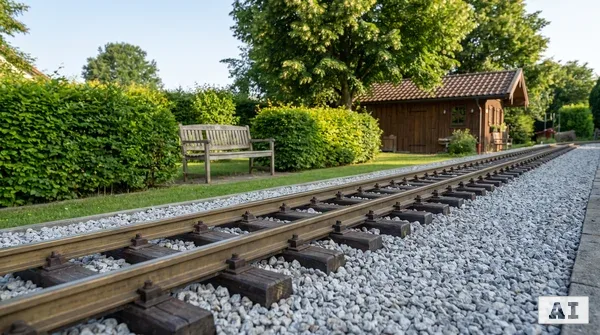 Gleisbettung und Schotter für Spur G Gartenbahn richtig anlegen