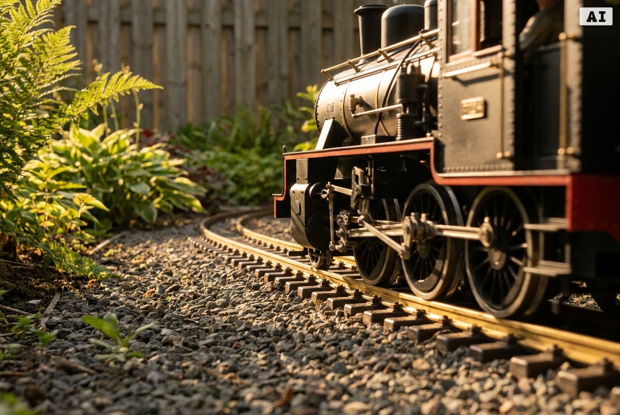 Gleisbettung und Schotter für Spur G Gartenbahn richtig anlegen in der Praxis
