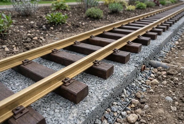 Gartenbahn gleise verlegen anfänger schritt für schritt anleitung draußen – Detailansicht