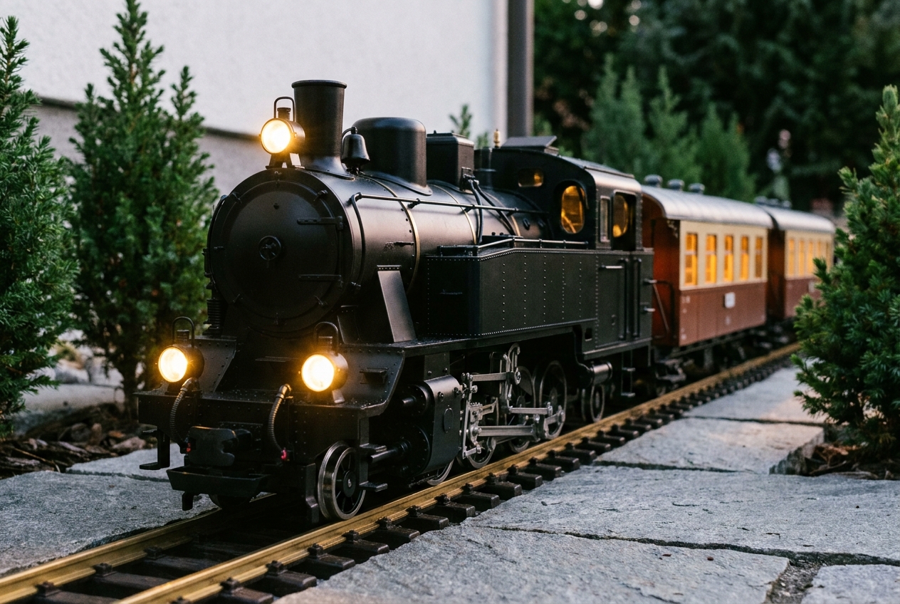 Kabelquerschnitt für Gartenbahn Beleuchtung bei langen Zügen wählen in der Praxis