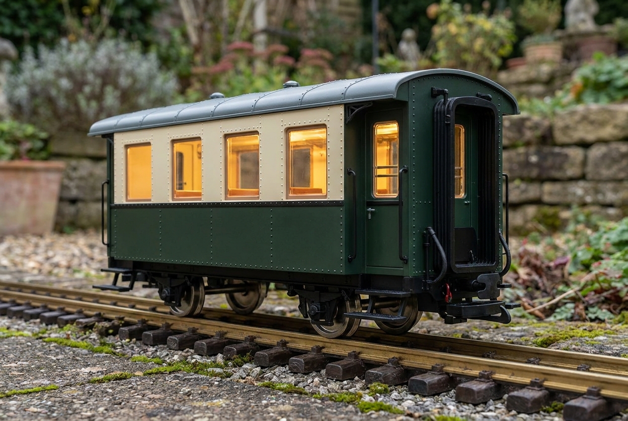 Pufferkondensator für flackerfreie LED Beleuchtung Gartenbahn einbauen – Detailansicht
