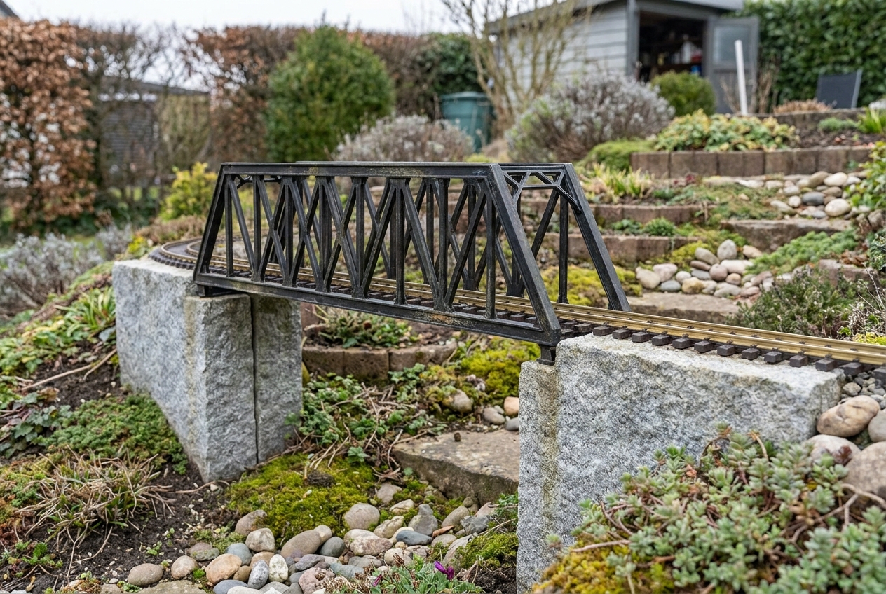 Gartenbahn Unterbau aus Beton oder Schotterbett was ist besser in der Praxis