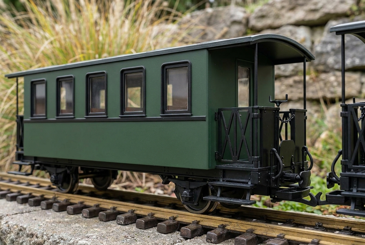 HSB Personenwagen 6 Fenster Vorbild und Modell Unterschiede – Detailansicht