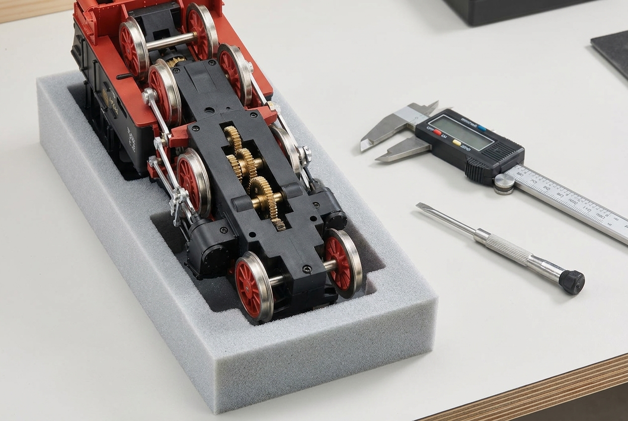 LGB Lokomotive Getriebegehäuse Riss reparieren Tipps – Detailansicht