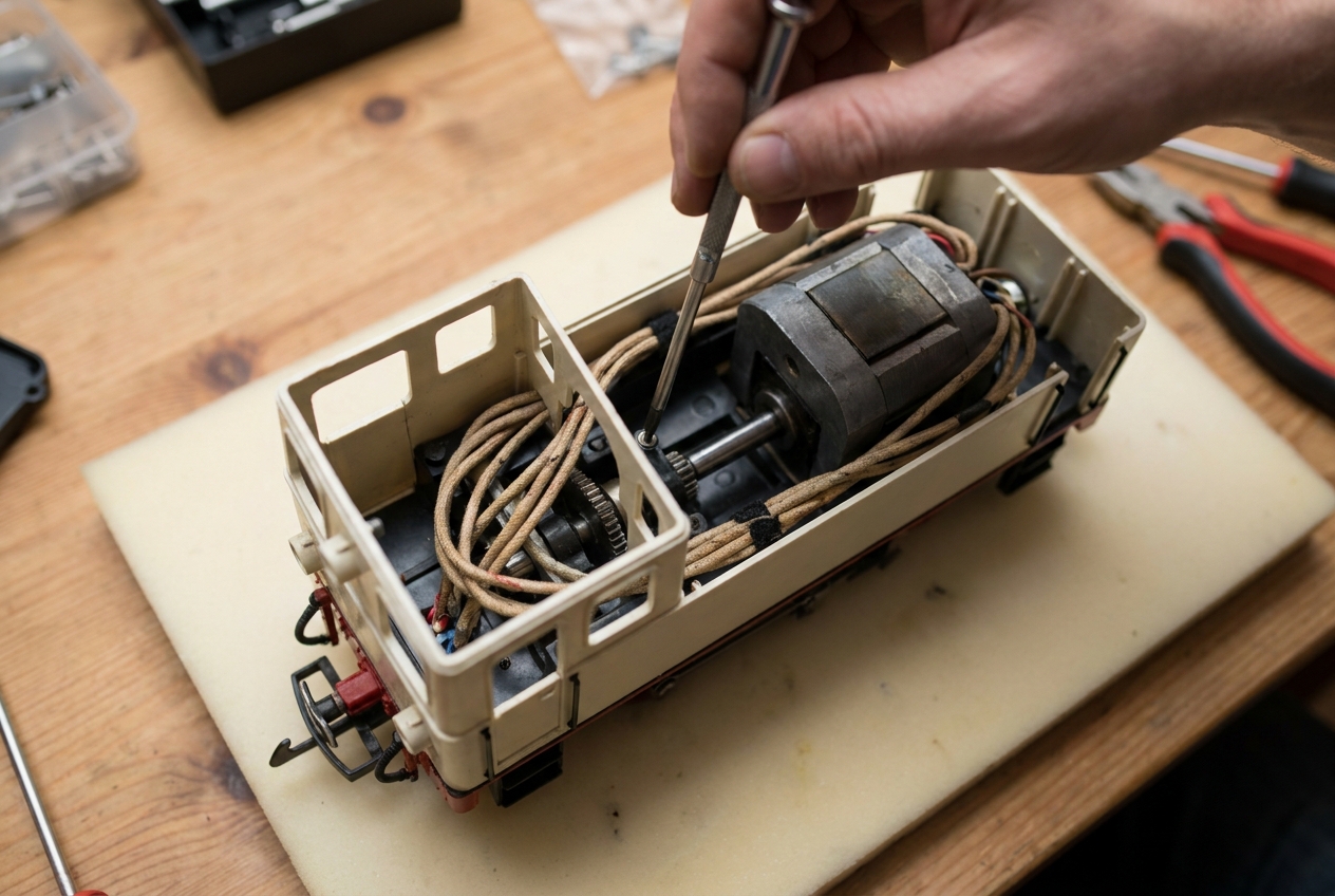 Welches Werkzeug wird für LGB Lokomotive Reparaturen benötigt – Detailansicht