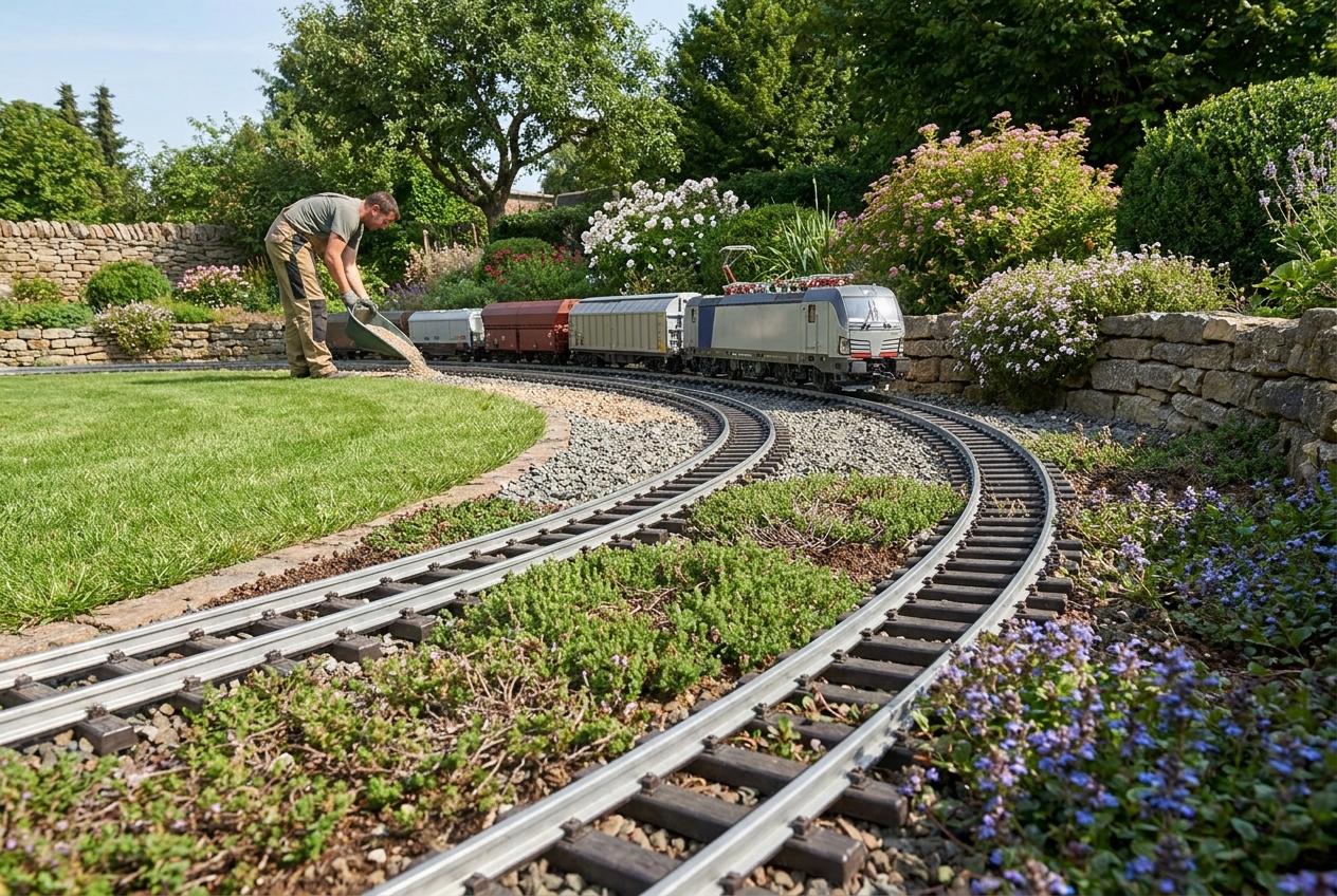 Vernickelte gleise gleisbettung für gartenbahn sinnvoll in der Praxis
