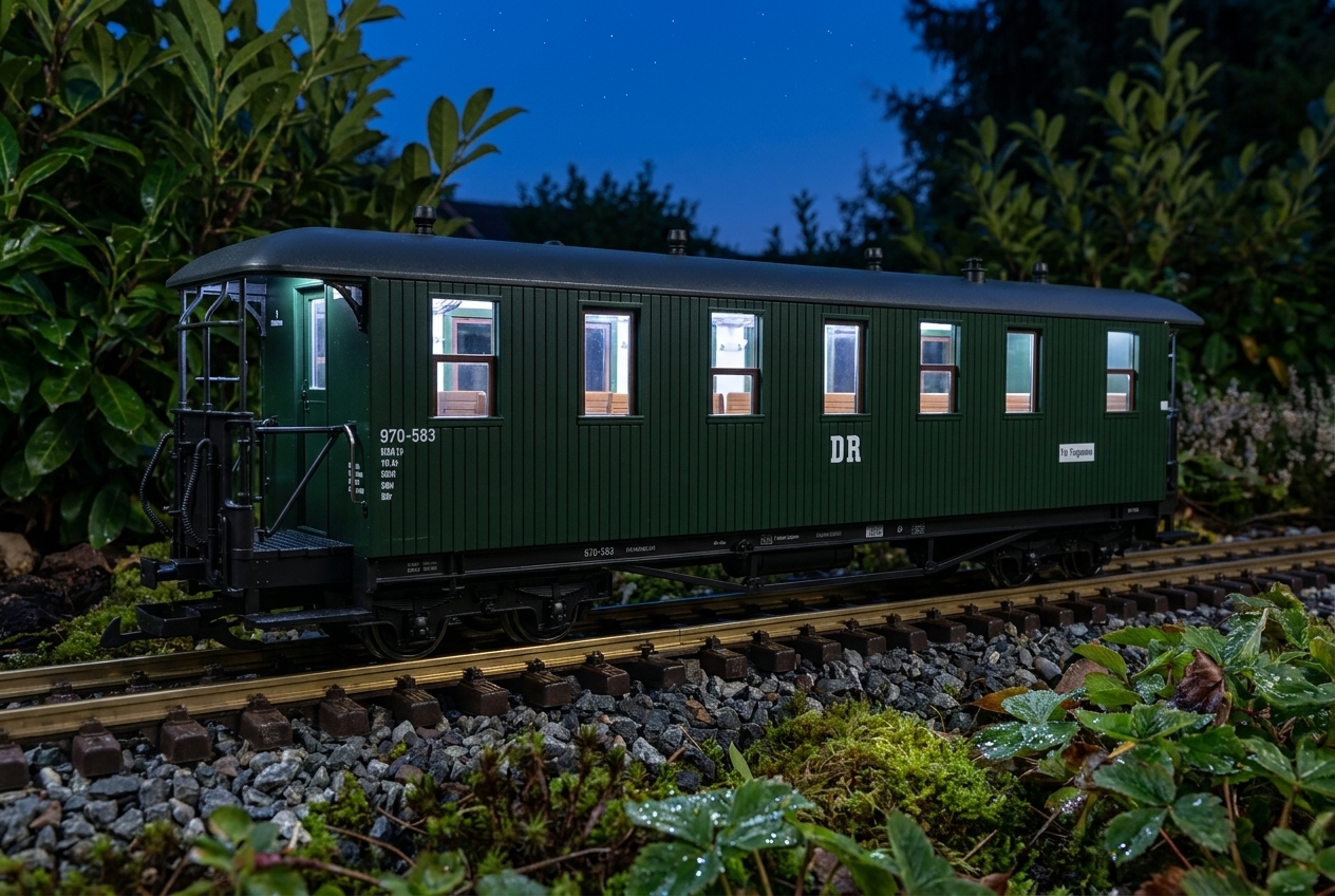 Umbau 6 Fenster Personenwagen Spur G auf Innenbeleuchtung LED in der Praxis