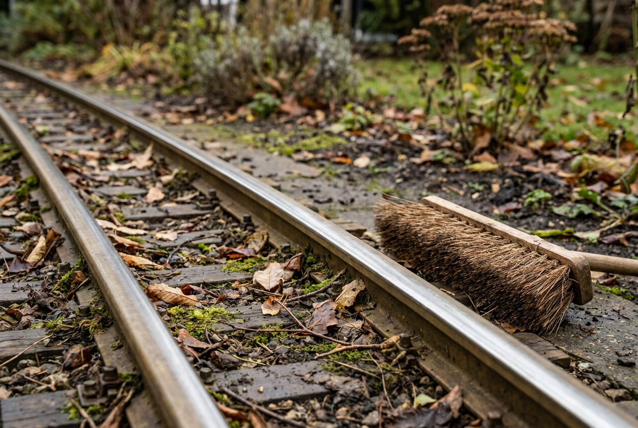 Wie Gleise für Gartenbahn Spur G winterfest machen – Detailansicht