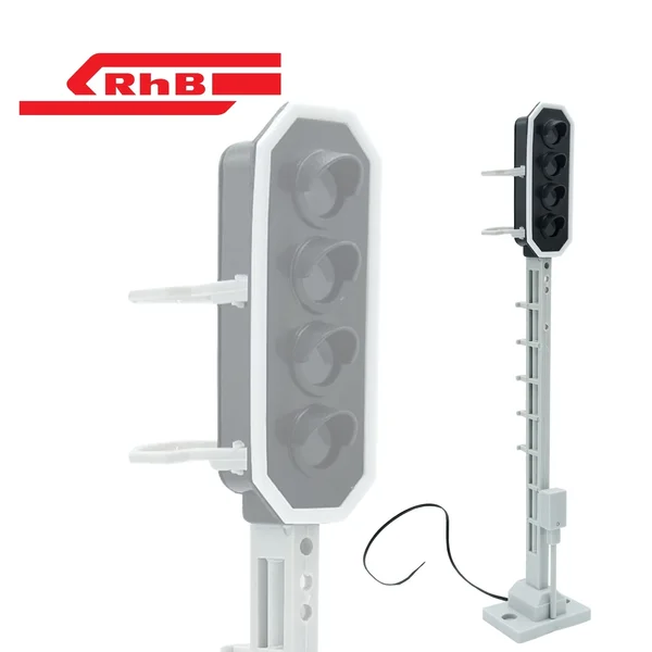 Lichtsignal Typ L 4-fach RhB für Spur G analog / digital mit Decoder ML-Train 83804608