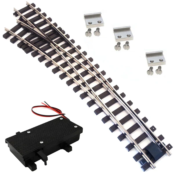 Bogenweiche links Set Vernickelt R 120/210 mit digitalen Weichenantrieb ML-Train 8930058