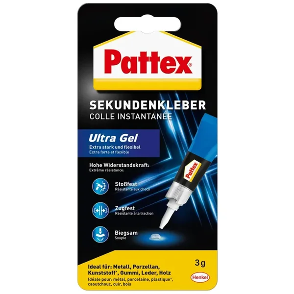 Pattex Ultra Gel Sekundenkleber 3 g mit hoher Widerstandskraft PSG2C_auswahl1