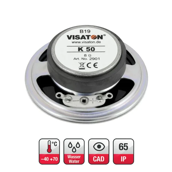 Lautsprecher K50 Visaton 8 Ohm 50 mm mit Mylar Membran und Metallkorb ML-Train 80402901_auswahl1