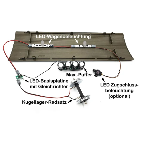 LED Beleuchtungsset mit Radsatz für Wagen und Gratis Zugschlussbeleuchtung für LGB Spur-G ML Train 8200231_auswahl4