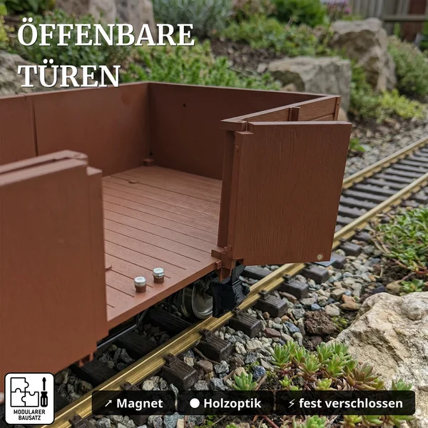ML-Train Bausatz-Set Diesellok DEV V3 analog mit 2 Hochbordwagen braun – Art.-Nr. 8200291_auswahl4