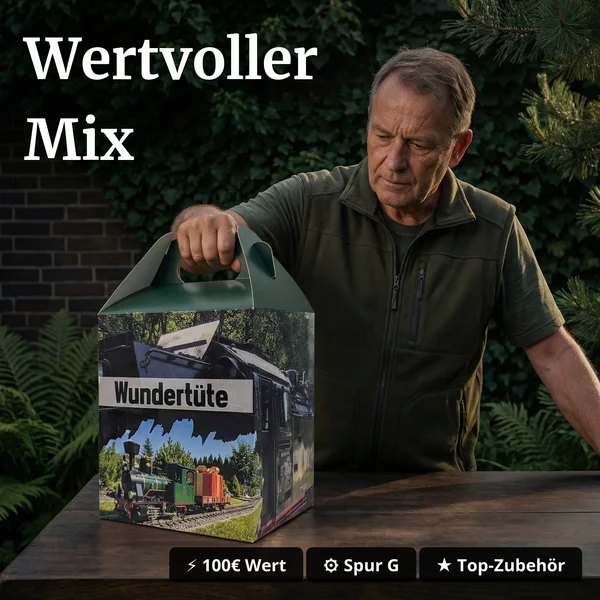Wundertüte mit Basic Spur-G Zubehör - Überraschungs Gartenbahn-Geschenk Box ML-Train 8300001_auswahl1