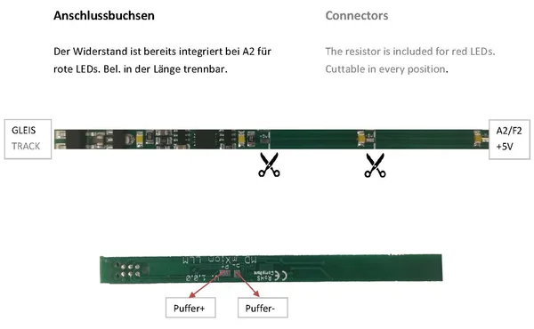 Digitale LED-Lichtleiste 33,5 cm mit Puffer ML-Train 83204306_auswahl1