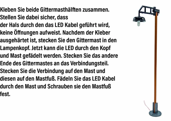 Gitterarm Mastlampe 1 armig HSB für LGB-Anlagen Spur-G ML-Train 83800141_auswahl5