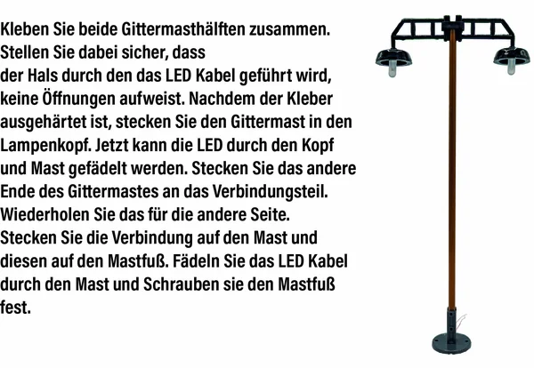 Gitterarm Mastlampe 2 armig HSB für LGB-Anlagen Spur-G ML-Train 83800142_auswahl5