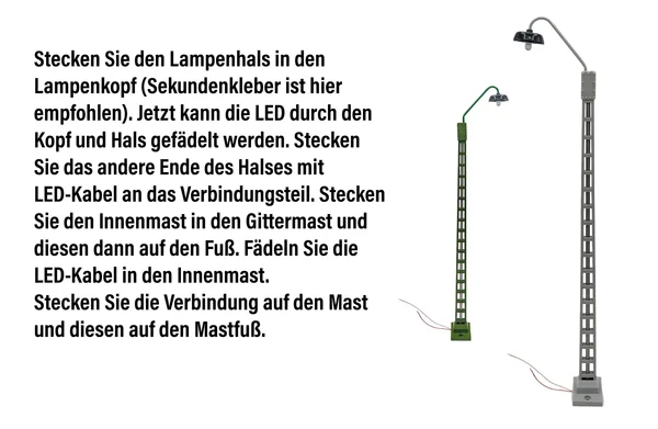 Gittermast Bogenlampe 1 armig grau für LGB-Anlagen Spur-G ML-Train 83800143_auswahl5