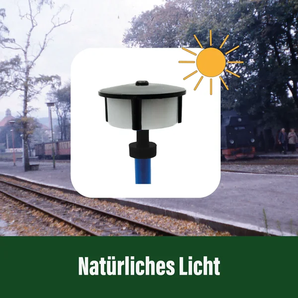 Nostalgische LED Straßenlaterne Rundscheibenleuchte blau für LGB Spur-G ML-Train 83801060_auswahl8