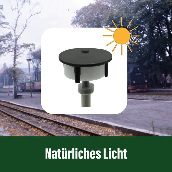 3x Nostalgische LED Bahnhofslaterne Rundscheibenleuchte grau für LGB Spur-G ML-Train 83801077_auswahl8