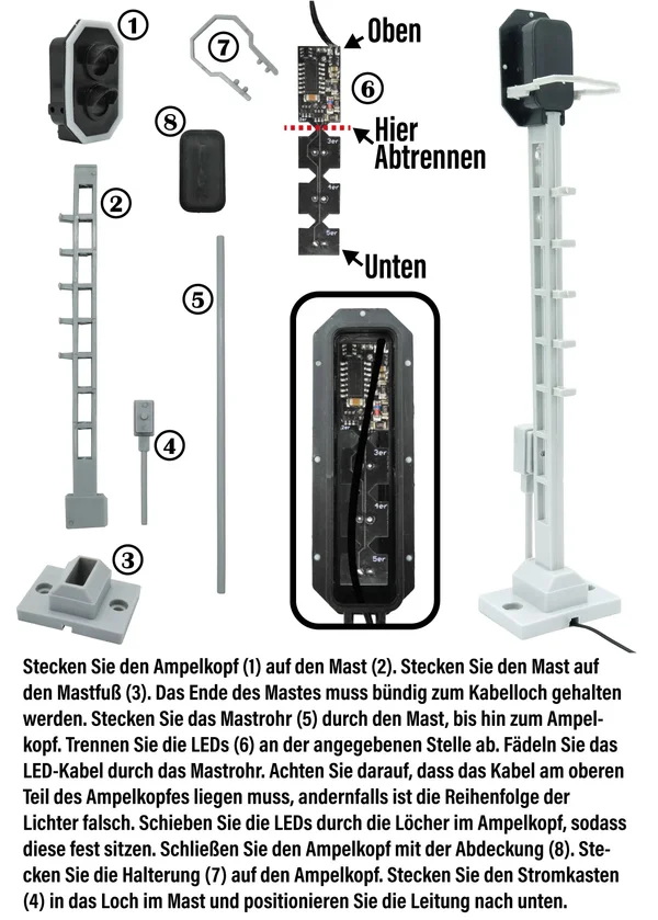 Lichtsignal Typ L 2-fach RhB für Spur G analog / digital mit Decoder ML-Train 83804606_auswahl6